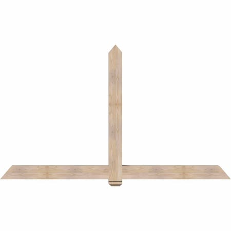 Ekena Millwork Eugene Smooth Timber Gable Bracket, Douglas Fir, 96"W x 56"H x 5 1/2"D x 5 1/2"F, 14/12 Pitch GBW096X56X0606EUG00SDF